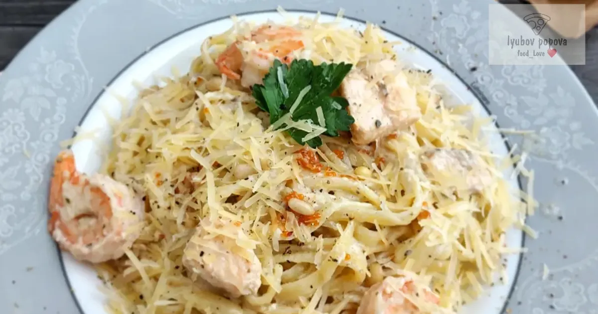 Паста лингвини с морепродуктами в сливочном соусе 🤤 🇮🇹 Итальянская кухня | Будет вкусно! | Дзен