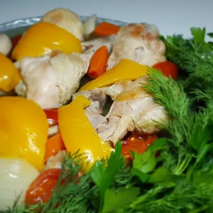 Куриные голени с овощами / 'Полезно и вкусно'