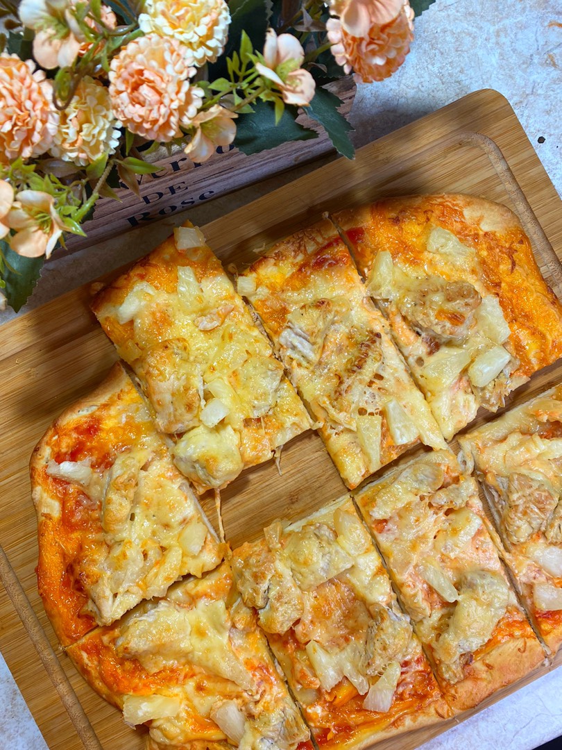 Гавайская пицца (Hawaiian pizza), пошаговый рецепт на ккал, фото, ингредиенты - Юлия