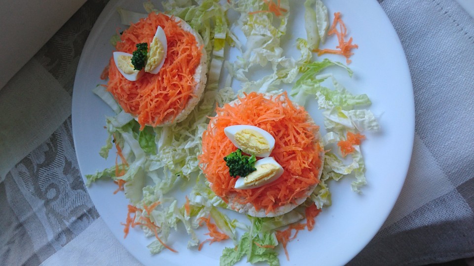 Рисовые бутерброды с морковью