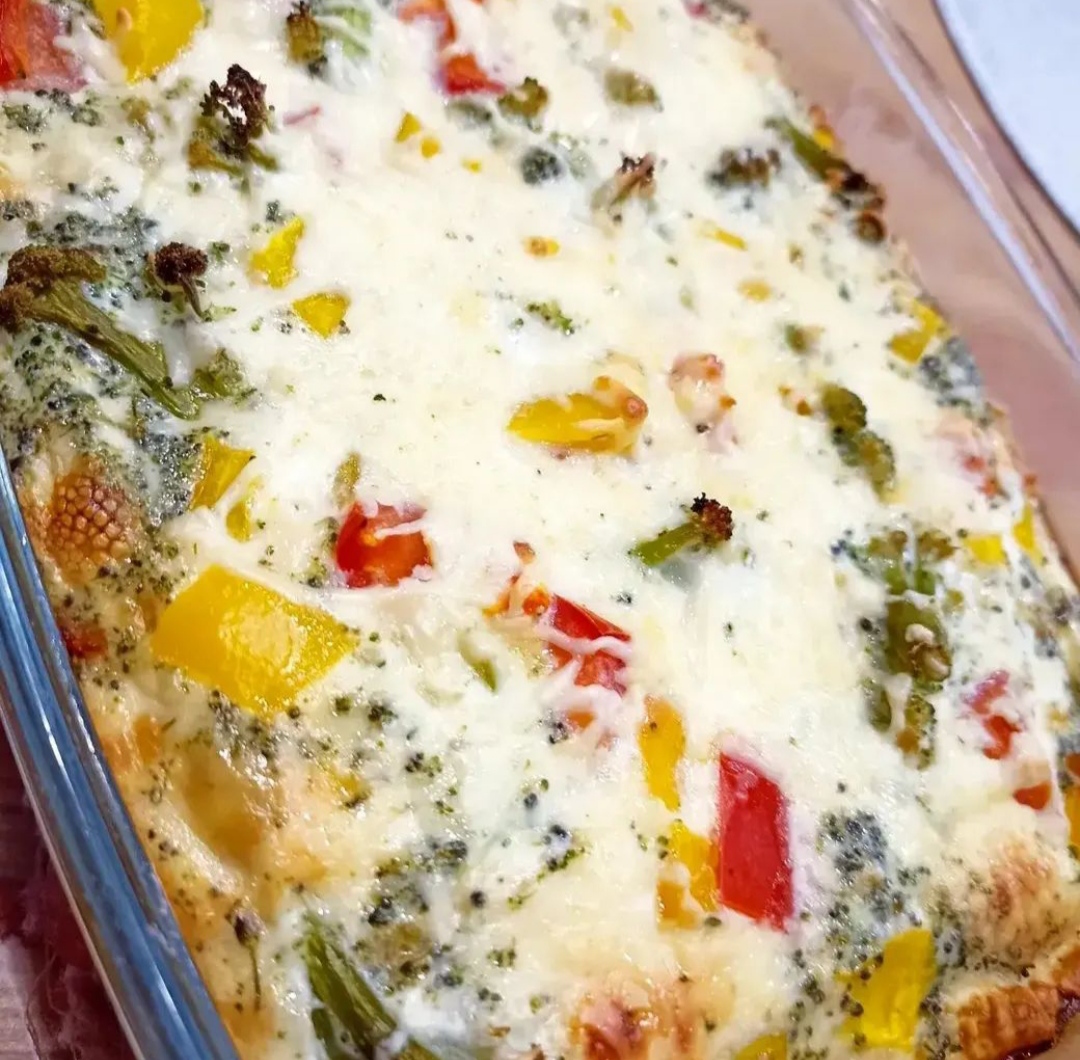 Киш с овощами и брокколи