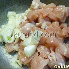 Ризотто с курицей и кабачками