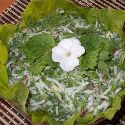 Салат с редиской и зеленью