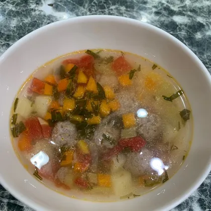 Мастава или "Суп с фрикадельками и рисом"