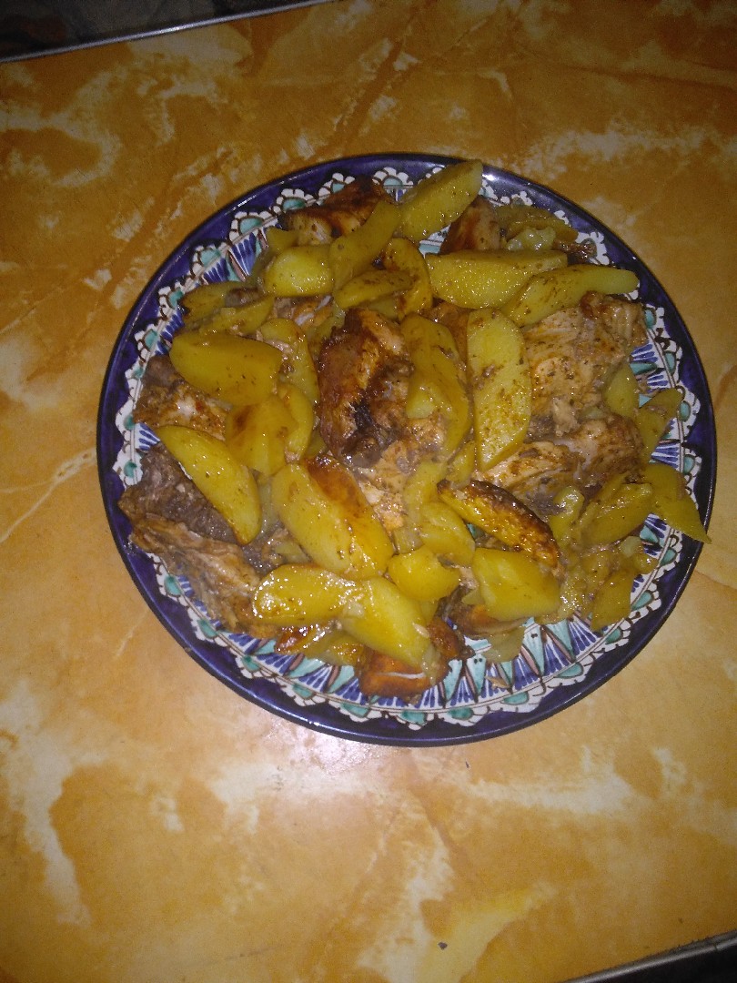 Картошка с курицей