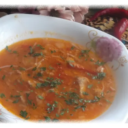 #непп#Куриный томатный суп с тыквой и вермишелью