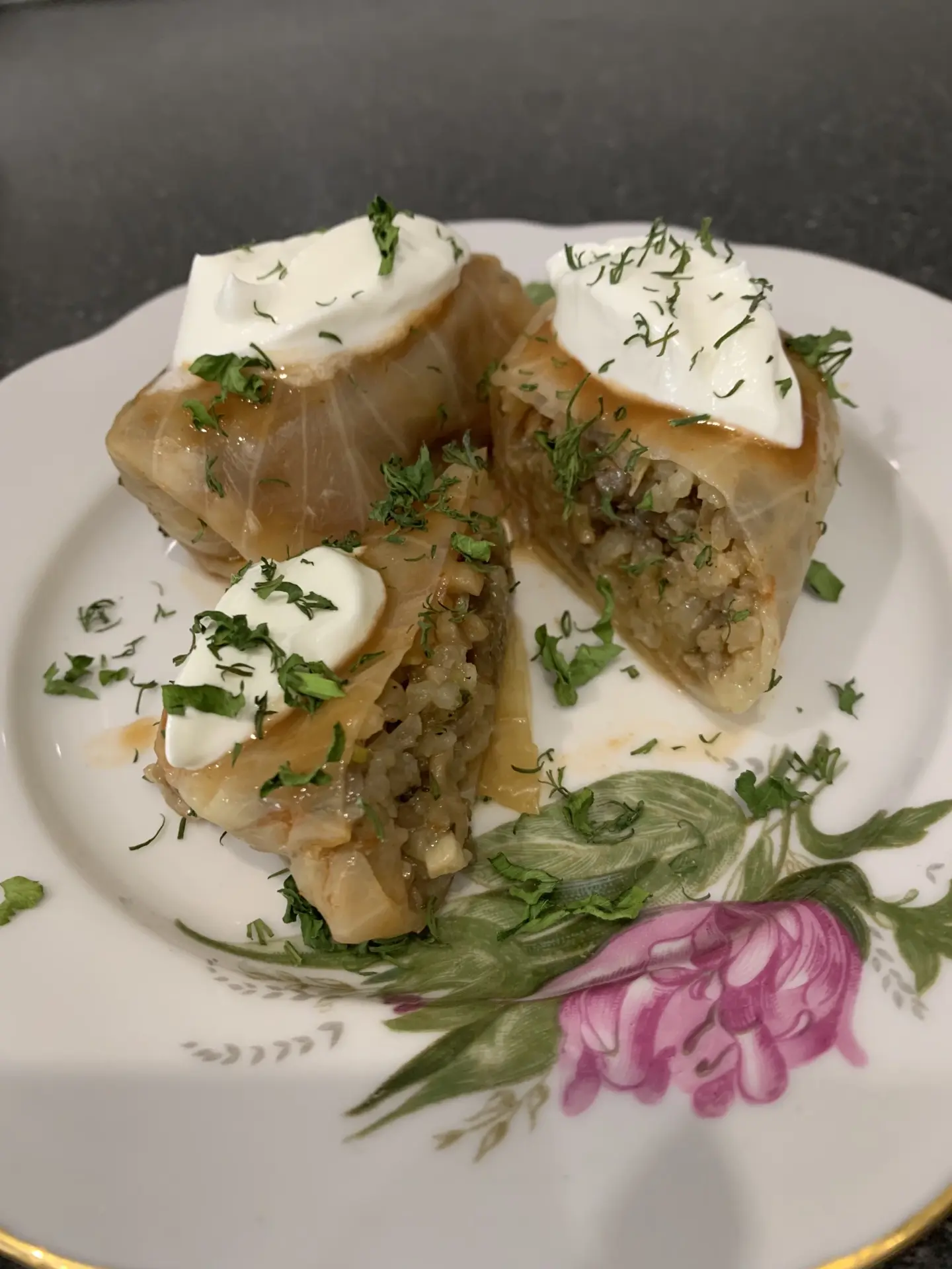 Голубцы с рисом и грибами
