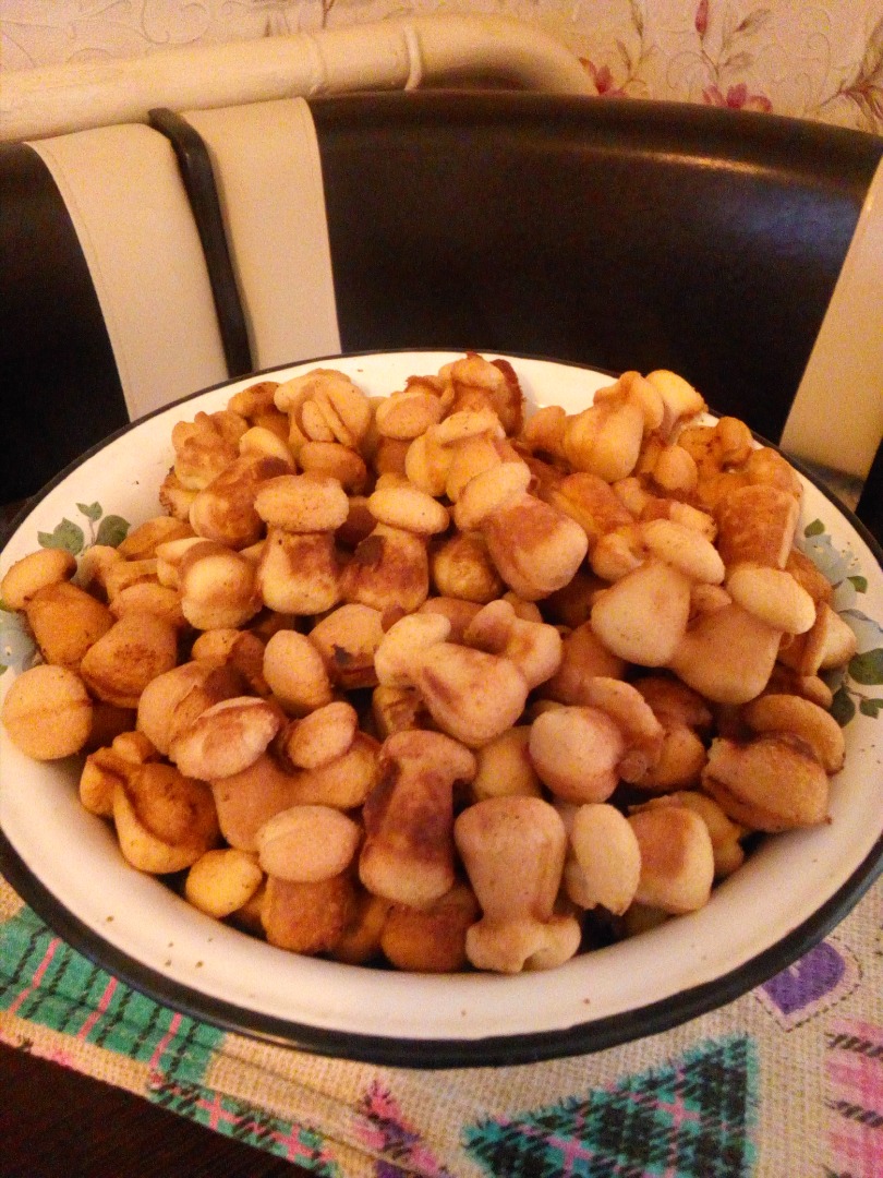 Печенье грибочки в форме на газу рецепт с фото