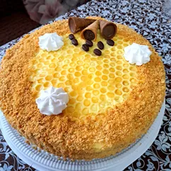  Медовый торт с заварным кремом