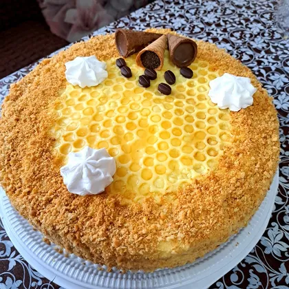 Медовый торт с заварным кремом