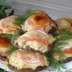 Оладушки из печени с овощами