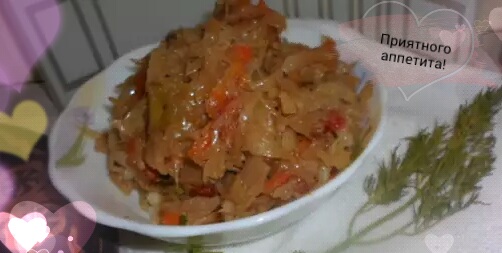 Тушеная капуста с фаршем
