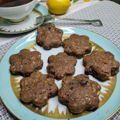 Шоколадно-лимонное кето печенье