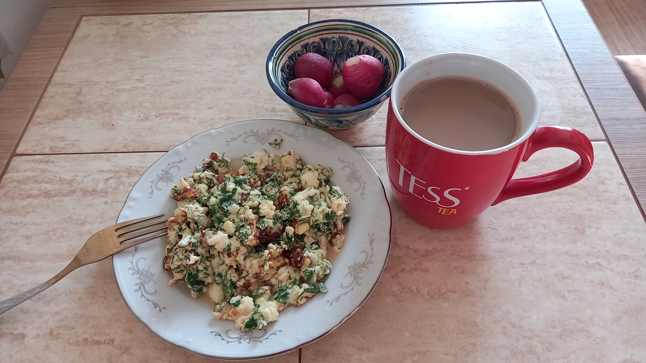 Омлет с зеленью