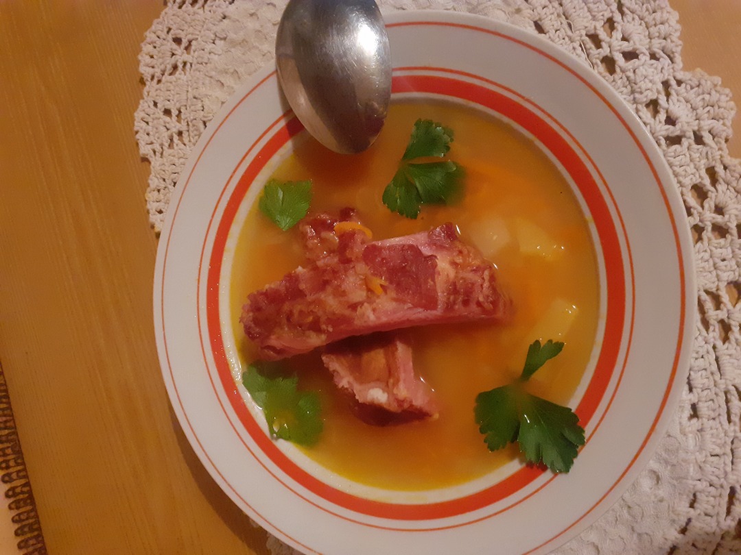Гороховый суп с ребрышками по книге рецептов СССР
