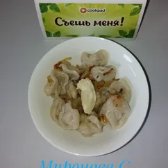 Галушки со сметаной и луком