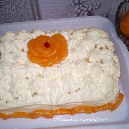 🎂 Торт мандариновый без выпечки 🍊