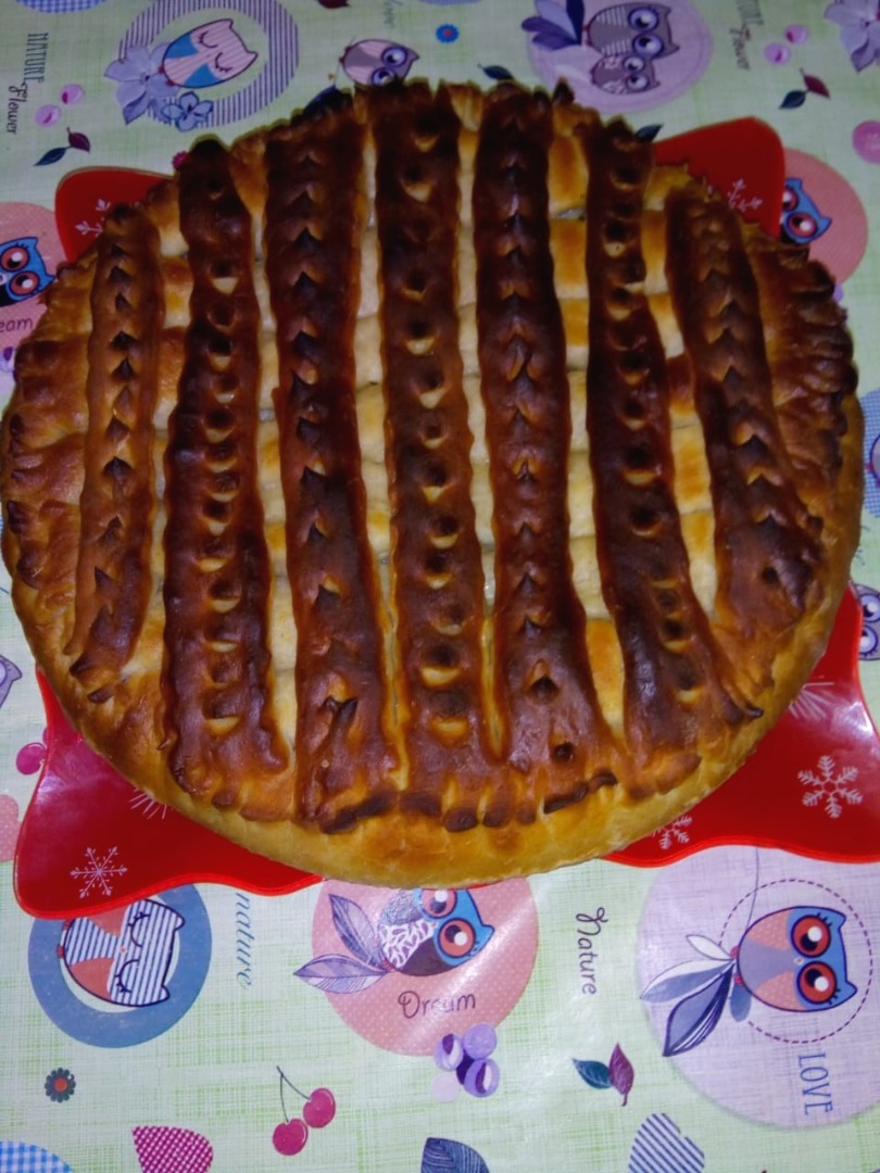 Пирог с пангассиусом ржано-пшеничный