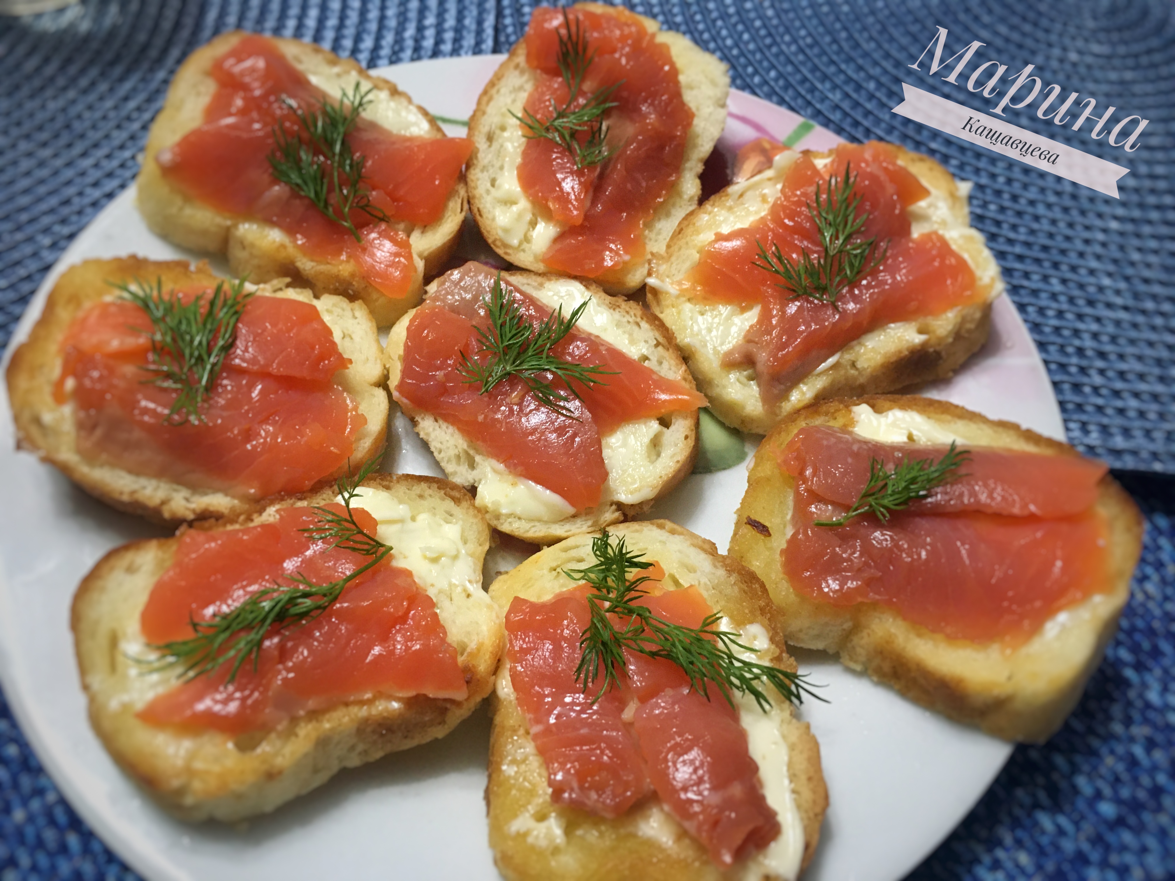 Бутерброды с форелью 