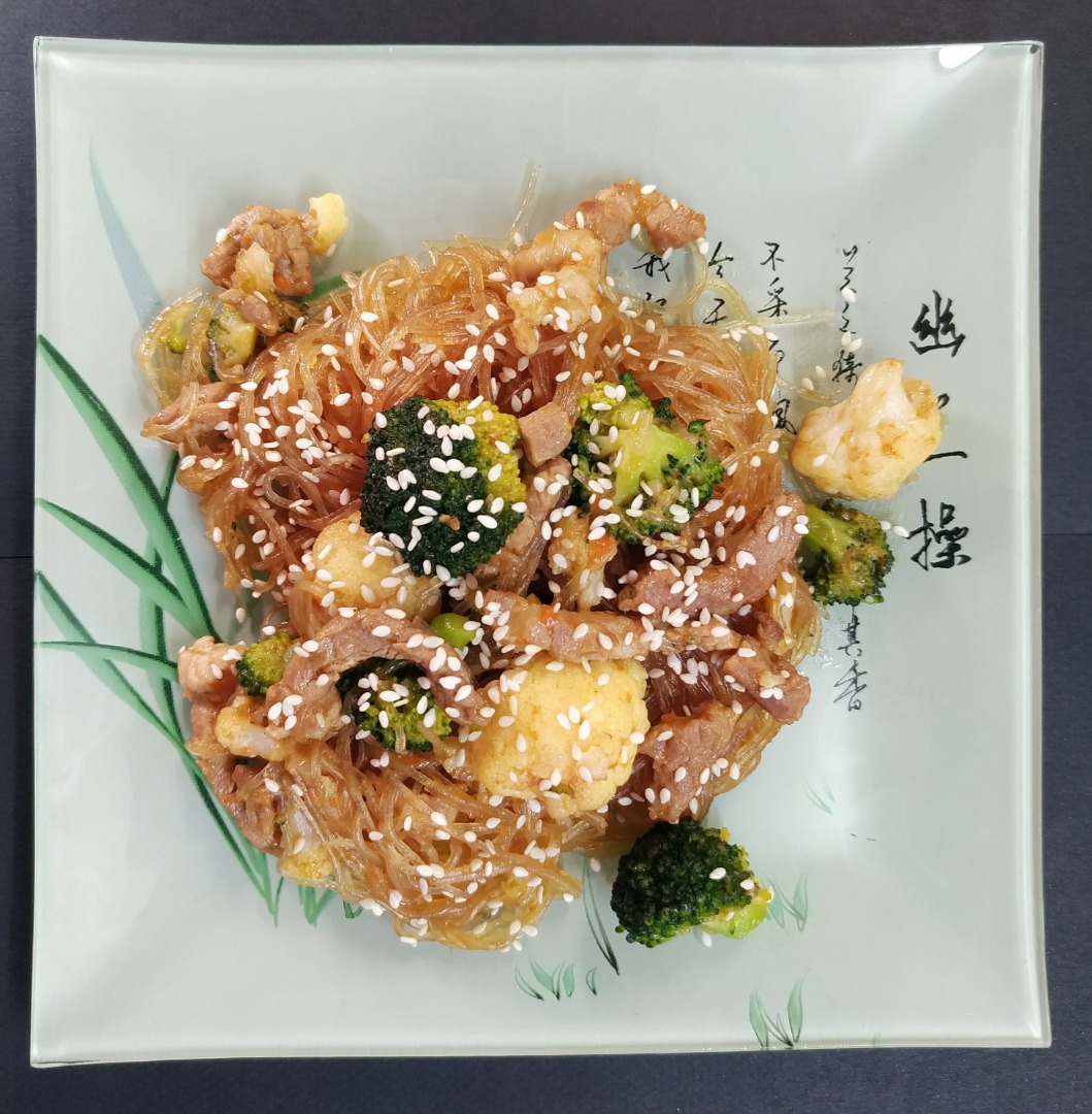 Фунчоза с с мясом и овощами