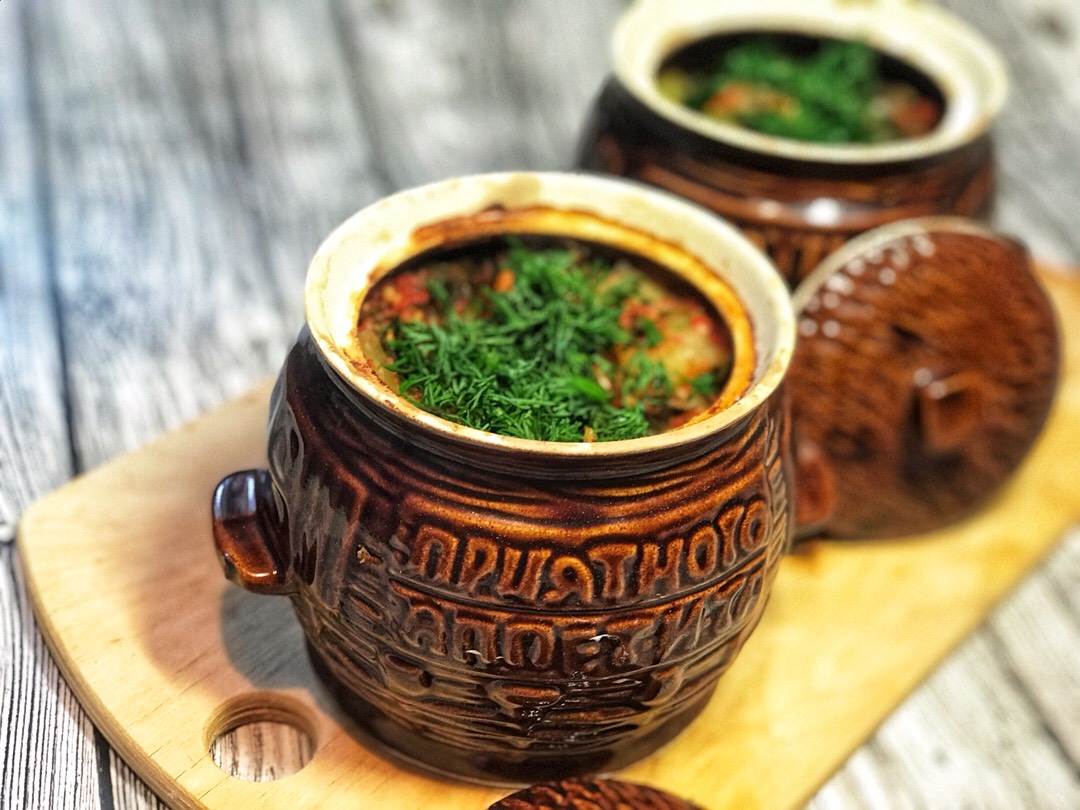 Овощное рагу без мяса в горшочке в духовке — рецепт с фото пошагово