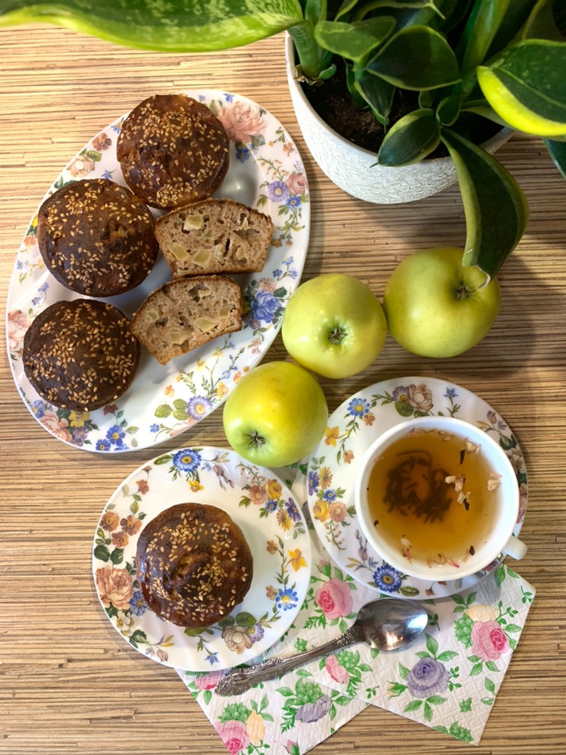 ПП шарлотка с яблоками (кексы)