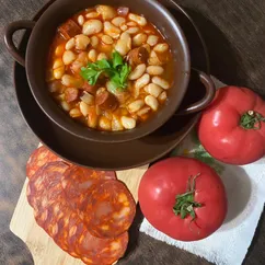 🇪🇸 Фабада (Fabada) густой суп из белой фасоли с беконом и колбасой