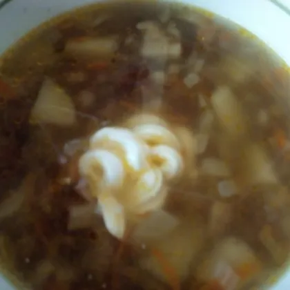 Суп из белых грибов с перловкой