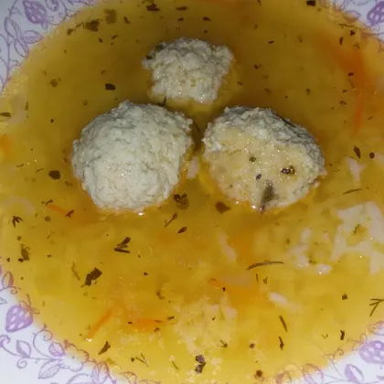 Суп с рыбными фрикадельками из сёмги