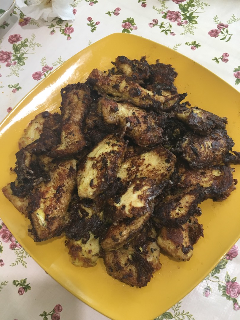 Куриные нагетсы в яично-сырной панировки