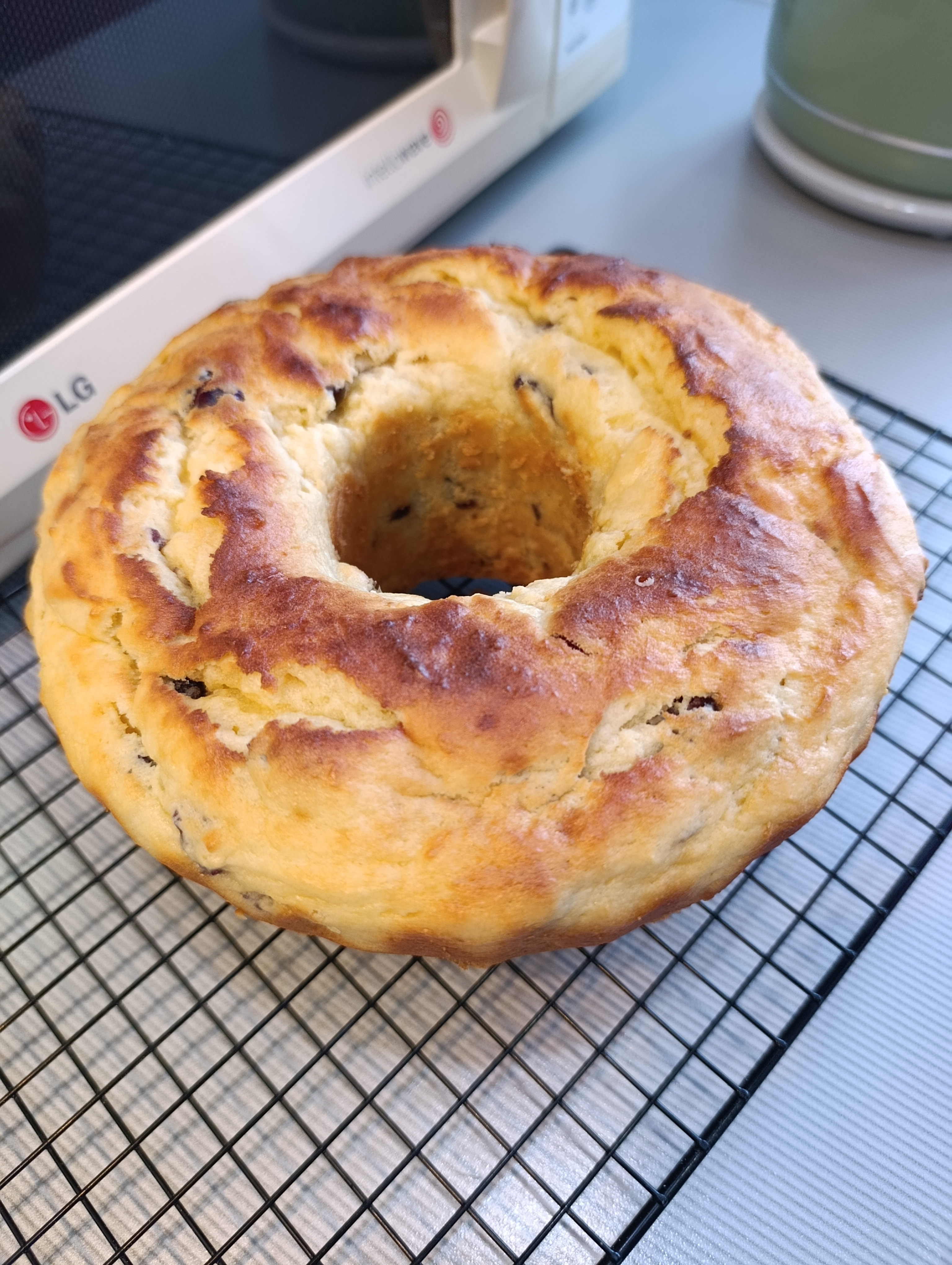 Творожный кекс с клюквой (или изюмом)