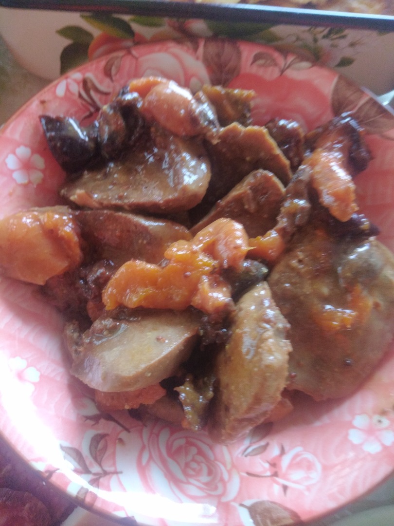 Язык под соусом