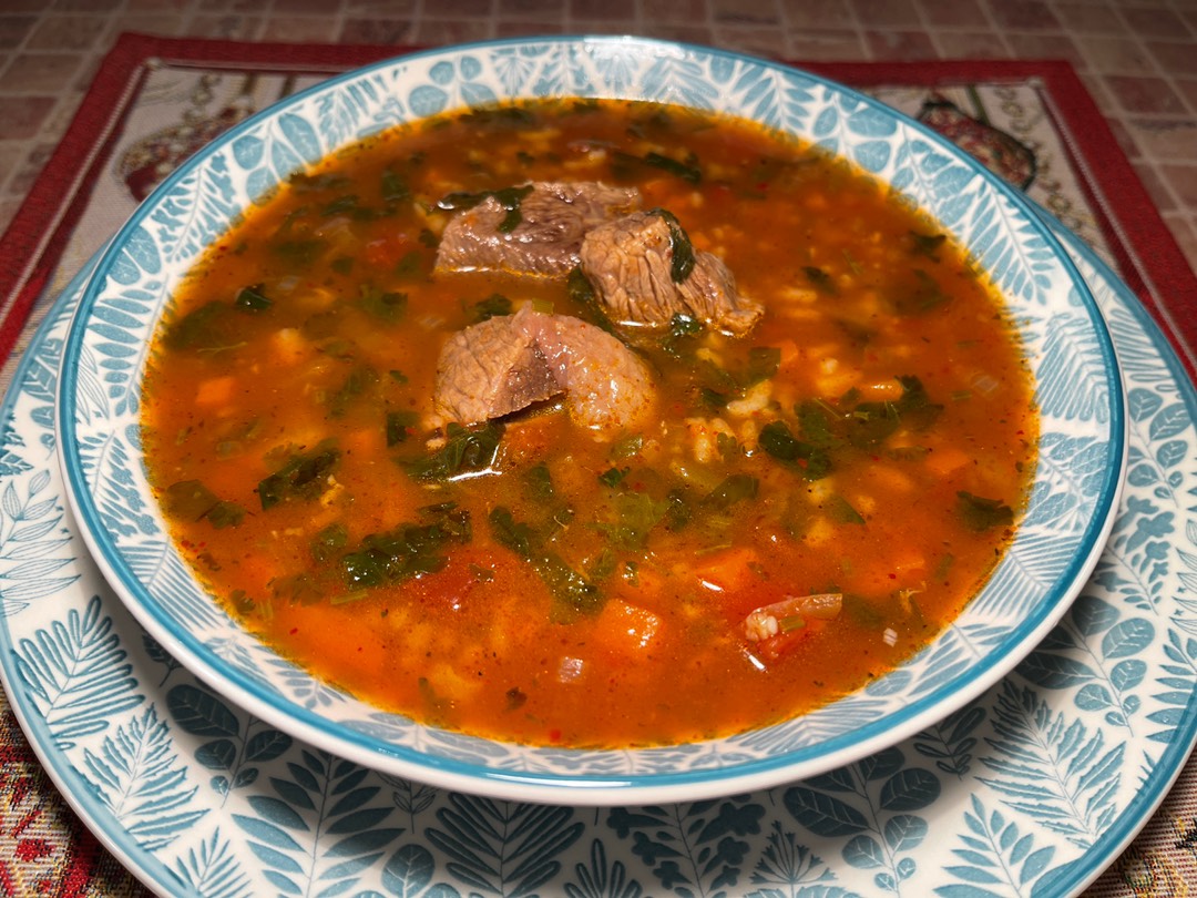 Суп харчо с говядиной, классический рецепт