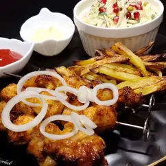 Куриный шашлык в аэрогриле