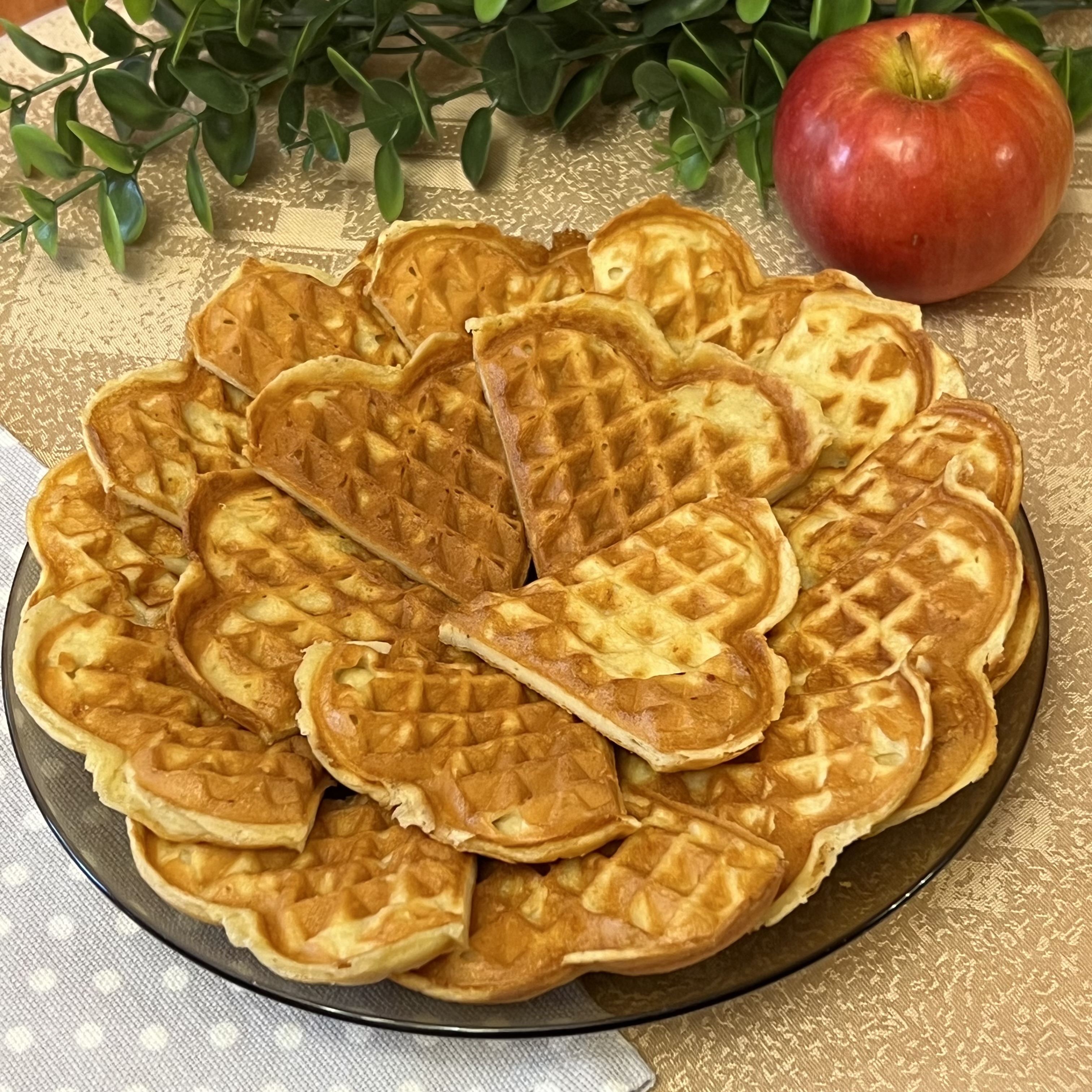 Творожные вафли без сахара