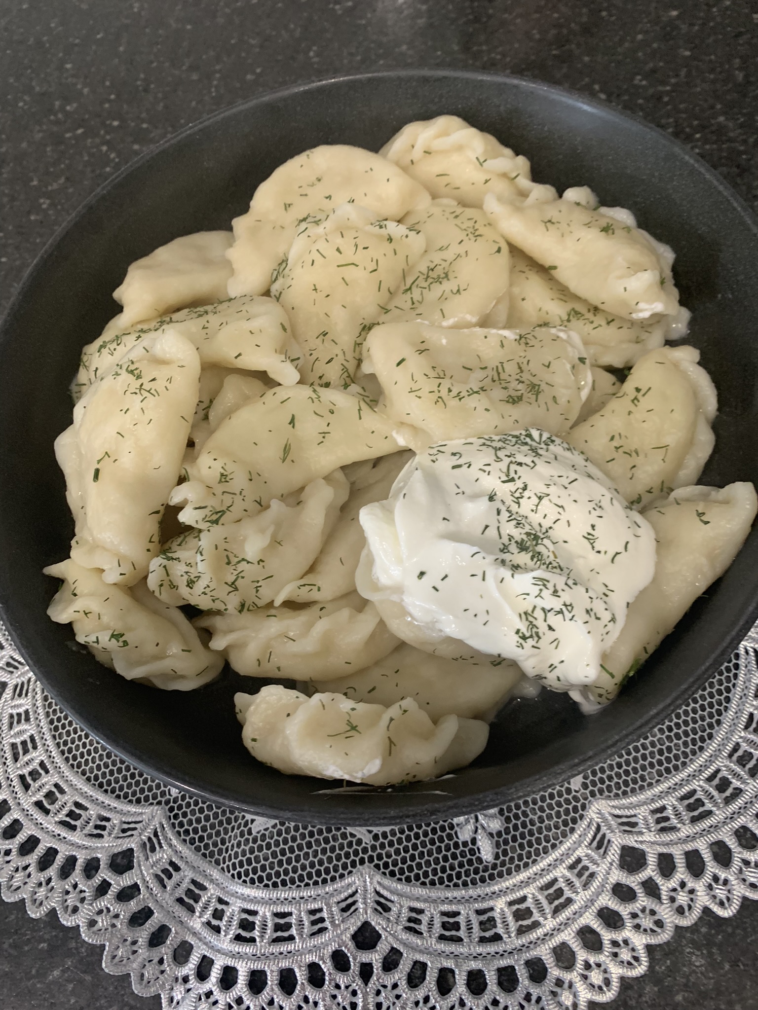 Вареники с сырой картошечкой и с салом