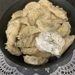 Вареники с сырой картошечкой и с салом