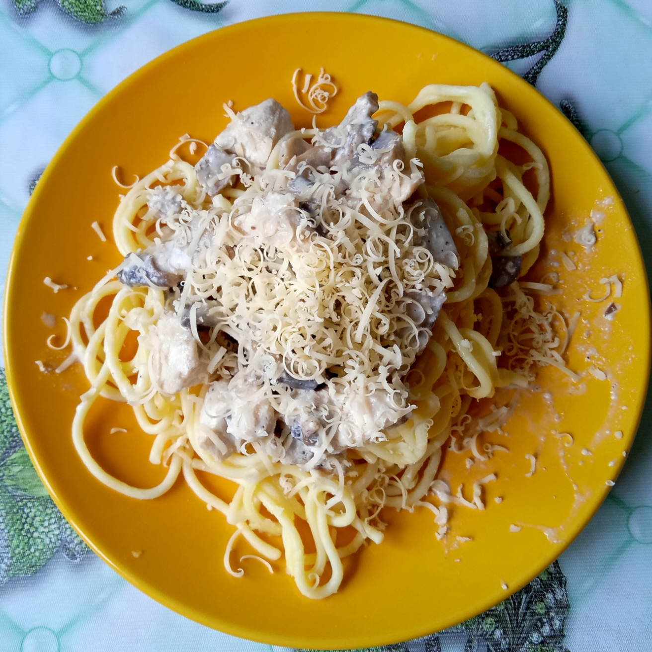 Куриное филе с шампиньонами в сливочном соусе