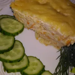 Куриная запеканка с кабачком и морковью