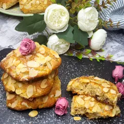 Яблочное печенье с вяленой клюквой и орехами 