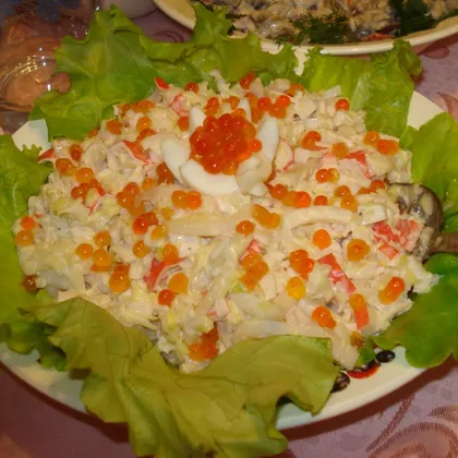 Салат с морепродуктами "3 к"