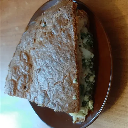 Заливной пп пирог с яйцом и зелёным луком