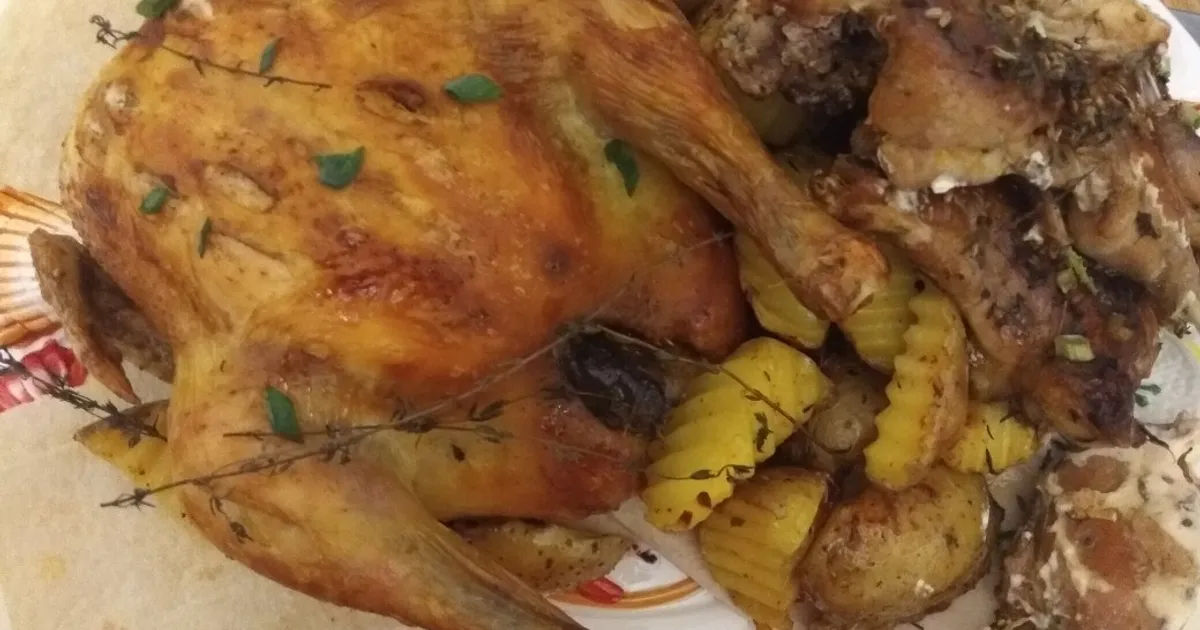 Идеальное трио: Румяная курица, тушёный фазан и картофель шато