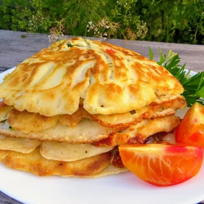Польский завтрак / Быстро, просто и недорого! Блины с овощами и сыром
