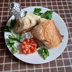 Куриные ножки с гречневой кашей в мешочке
