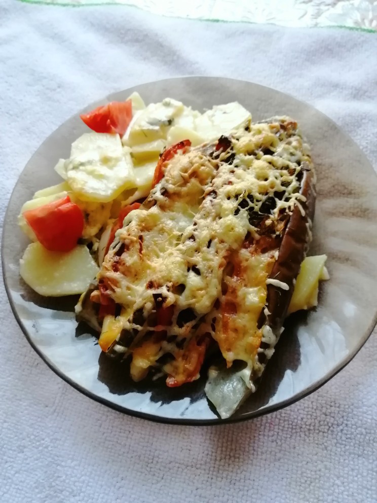 Веер из баклажанов