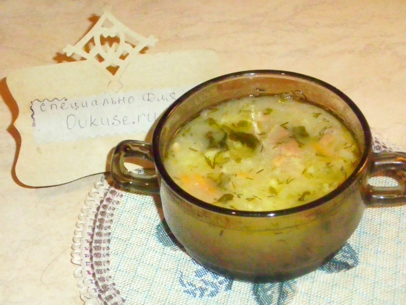 Суп "Капустняк" с пшеном и курицей