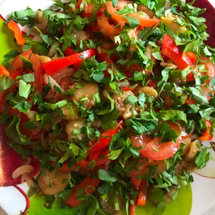 Салат из баклажанов и помидоров
