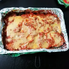 La parmigiana di melanzane. Пармиджана из баклажанов