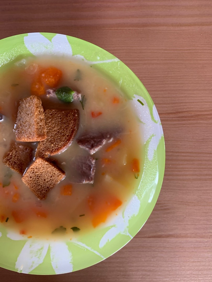 Суп гороховый с говядиной - рецепт автора Елена Знамова